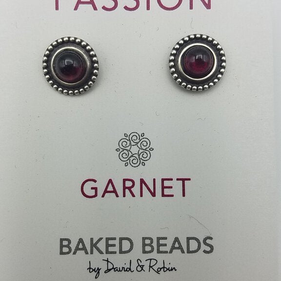 Garnet earrings pair