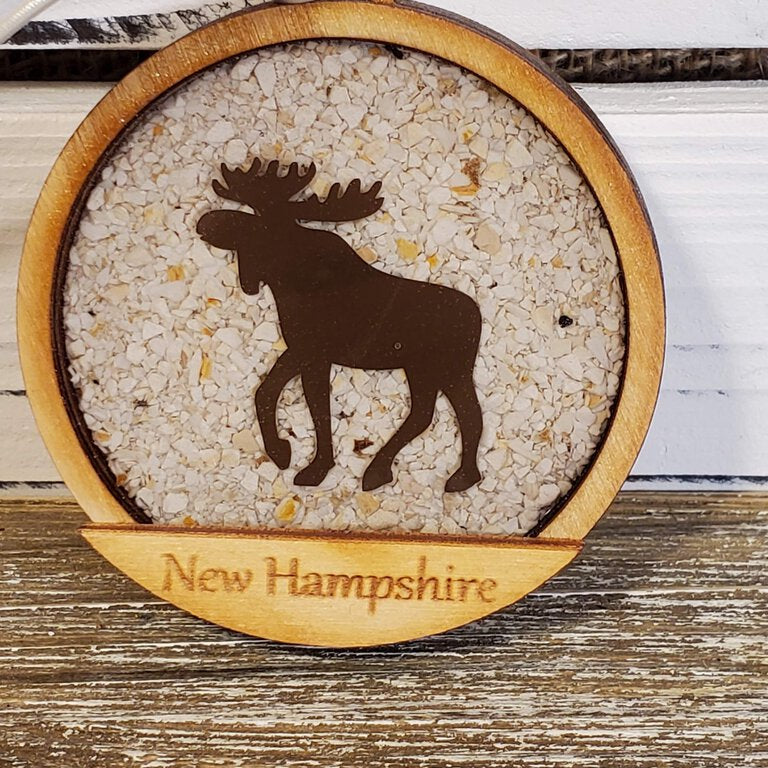 NH Moose Shell Ornament