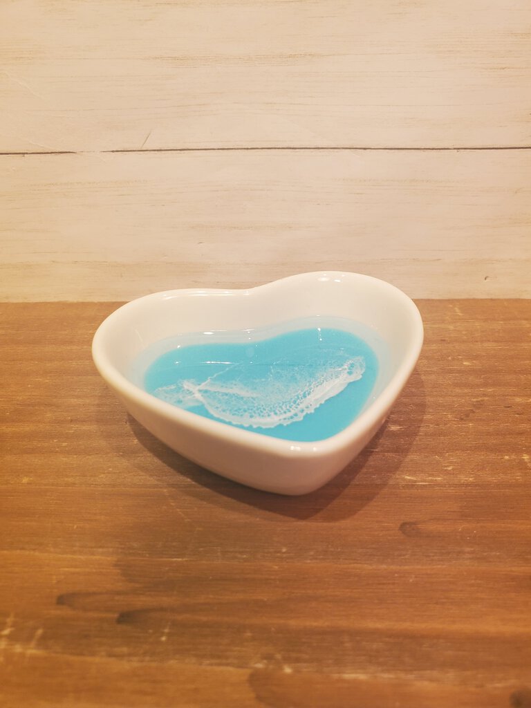 Ocean Themed Ceramic Heart Trinket Dish
