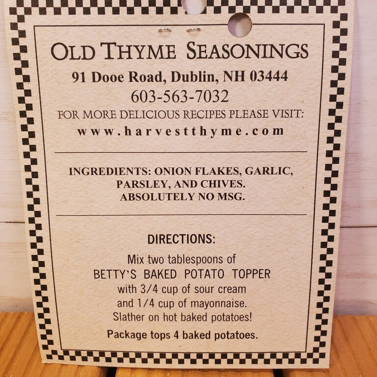 Betty's Baked Potato Seasoning