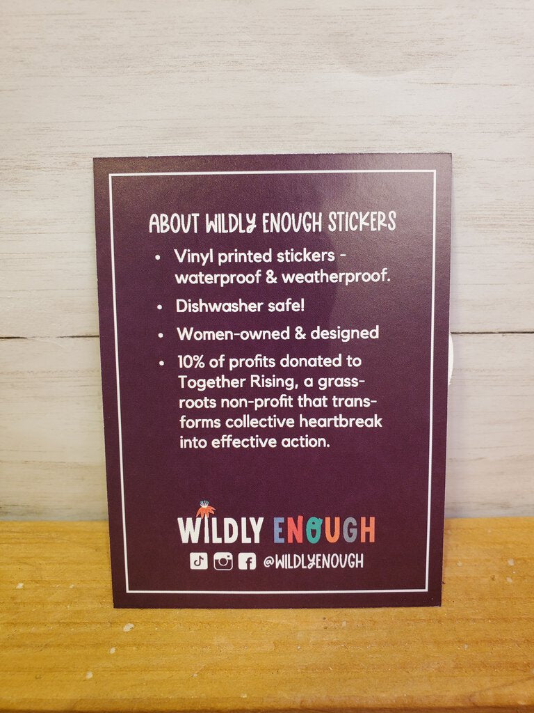 A sticker with a white background containing text, designed to be a motivational message.