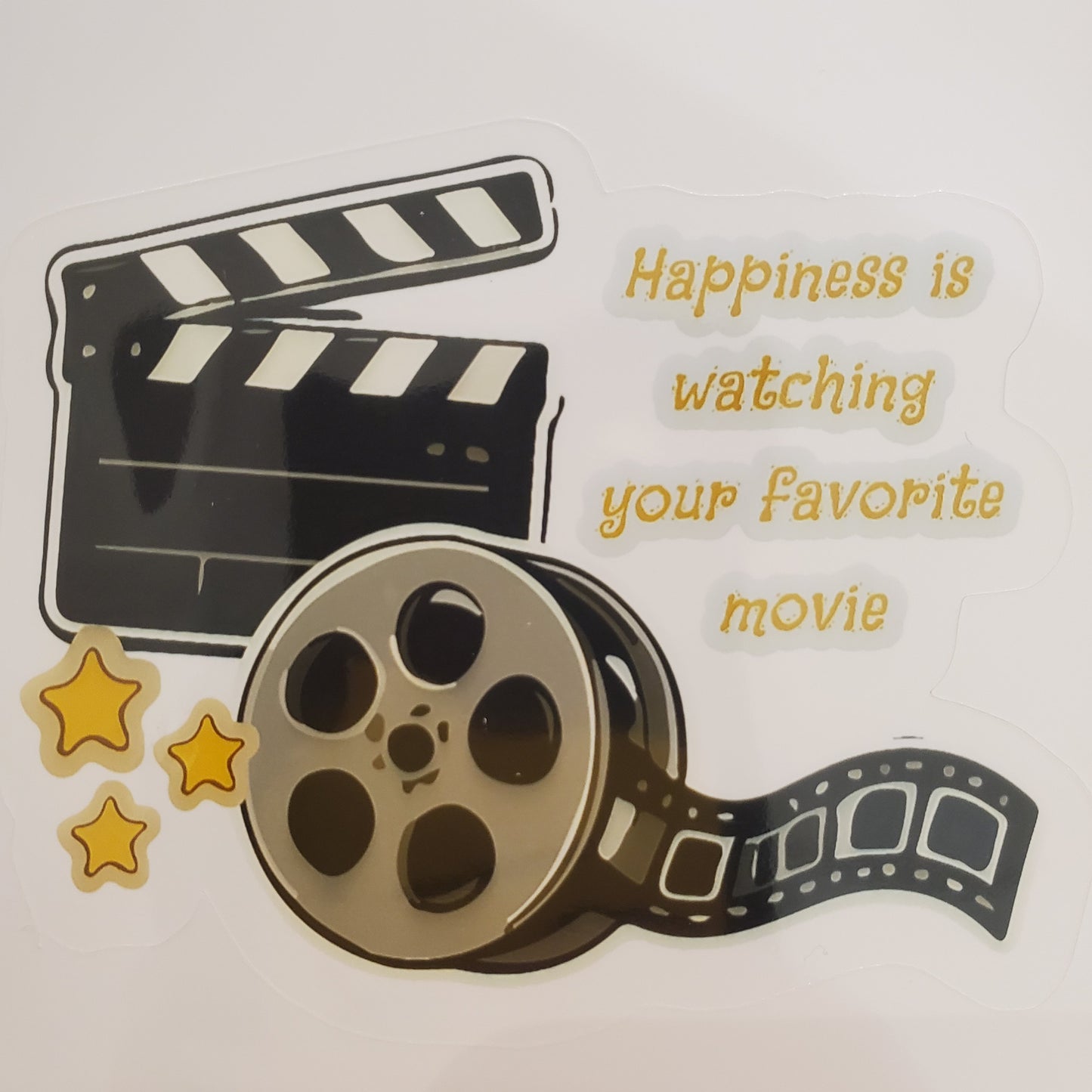 Happiness Is Watching Your Favorite Movie Film Reel Sticker
