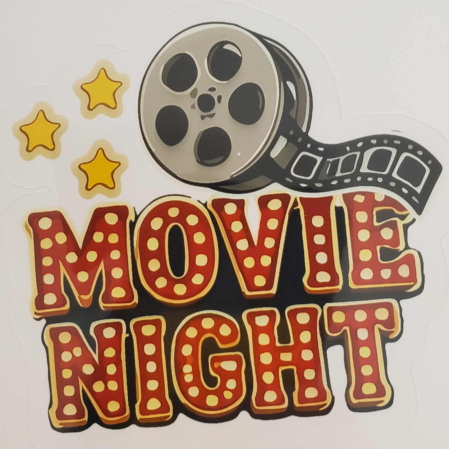 Movie Night Film Reel Sticker