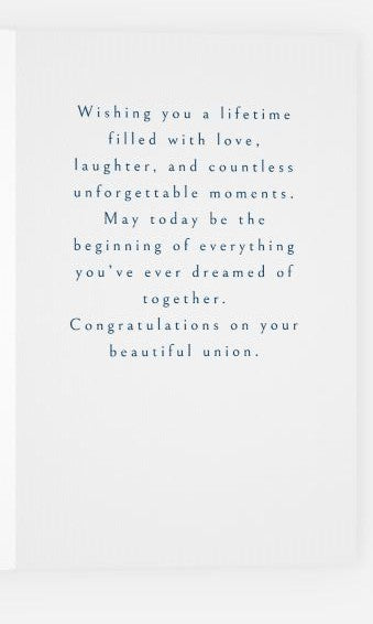 Flower Wedding Cake Congratulations Card – Elegant Floral Wedding Greeting