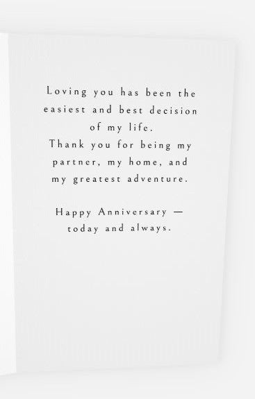 Man and Woman Hiking Anniversary Card – Romantic Nature Trail Design
