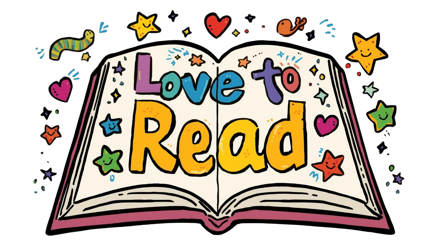 Love to Read Open Book Sticker