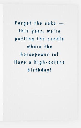 Funny Birthday Candle Sports Car Birthday Card – Luxury Car Birthday Greeting