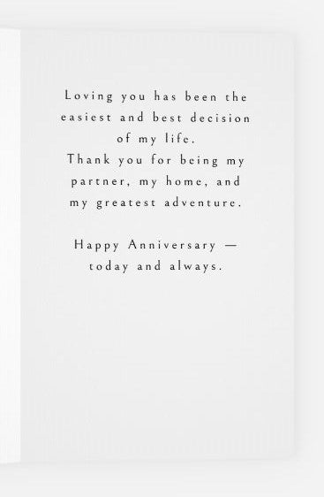Men Couple Hiking Anniversary Card – Romantic Mountain Trail Design