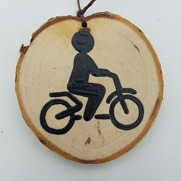 Small Bicycle Birch Ornament
