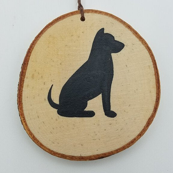 Small Dog Birch Ornament