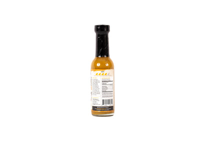 Bottle of hot sauce on a white background