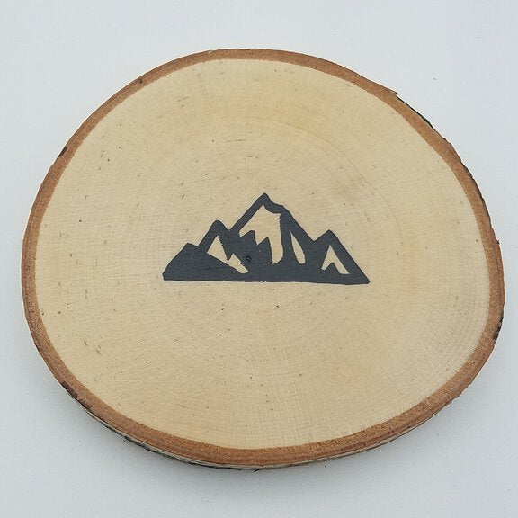 Mountain Birch Tree Slice Coaster
