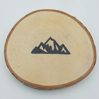 Mountain Birch Tree Slice Coaster