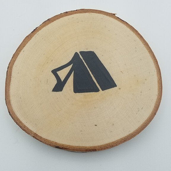 Tent Birch Slice Coaster