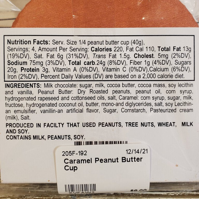 Caramel Milk Chocolate Peanut Butter Cup