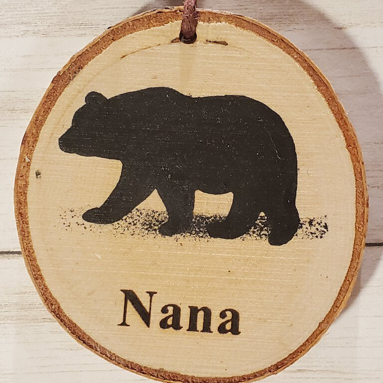 Nana Bear Small Birch Ornament
