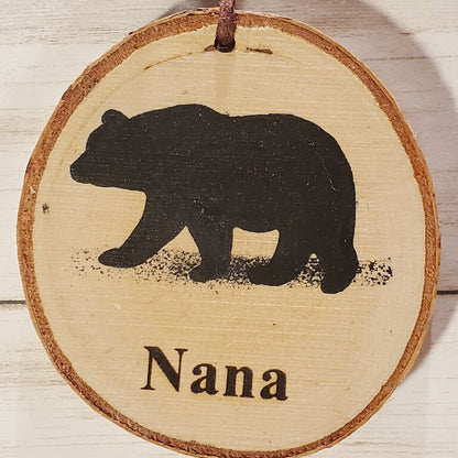 Nana Bear Small Birch Ornament