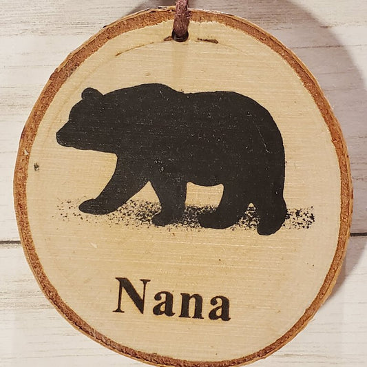 Nana Bear Small Birch Ornament