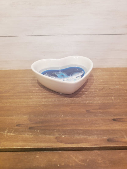 Ocean Themed Ceramic Heart Trinket Dish