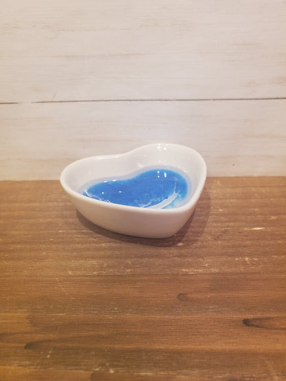 Ocean Themed Ceramic Heart Trinket Dish