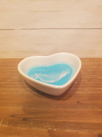 Ocean Themed Ceramic Heart Trinket Dish