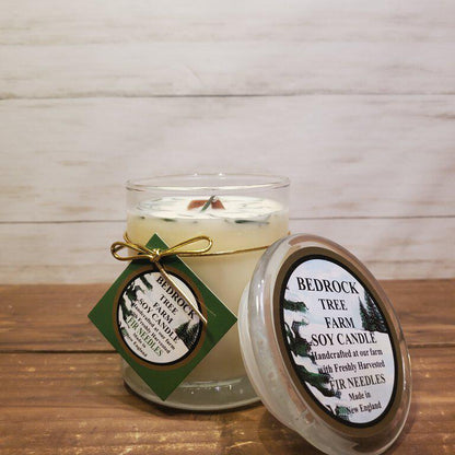 Side of fir needles candle