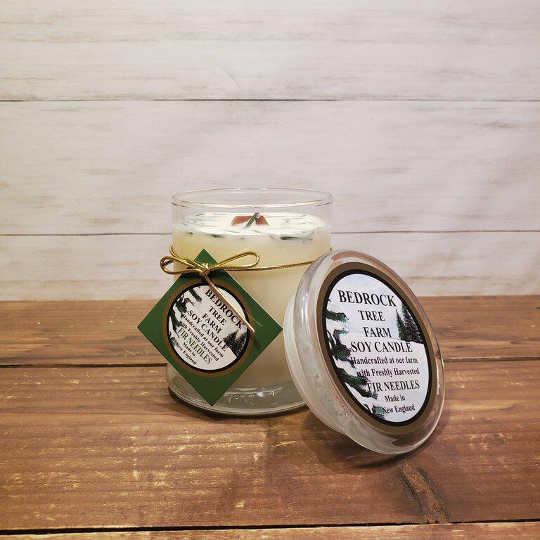 Soy wax candle with clear jar