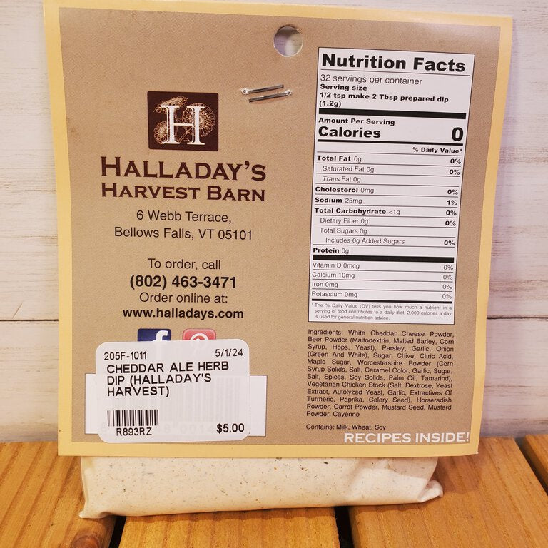 Cheddar Ale Herb Dip