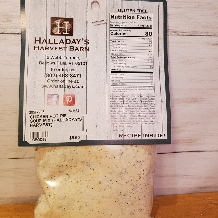 Back of seasonings packet