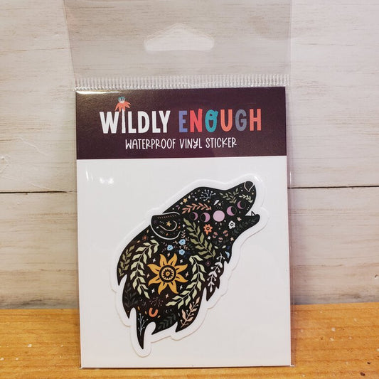 Boho Wolf Sticker Sticker
