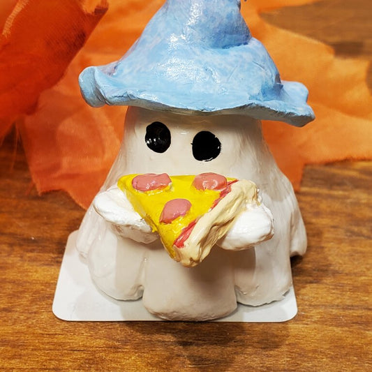 Pizza Blue Hat Clay Ghost