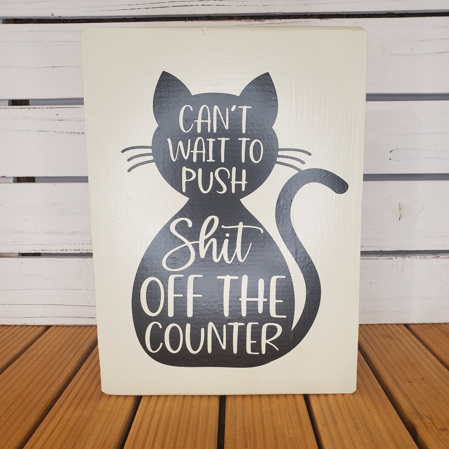 “Can’t Wait..." 8x10 White Wooden Sign
