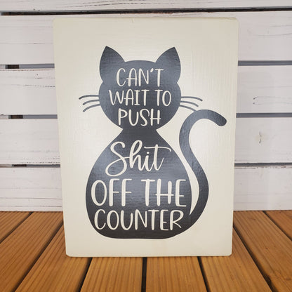 “Can’t Wait..." 8x10 White Wooden Sign