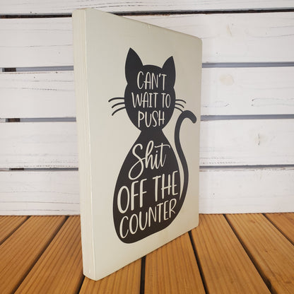 “Can’t Wait..." 8x10 White Wooden Sign