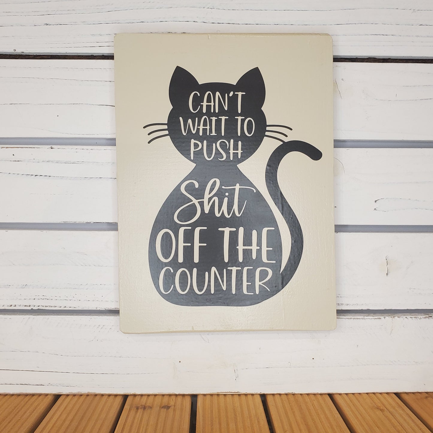 “Can’t Wait..." 8x10 White Wooden Sign