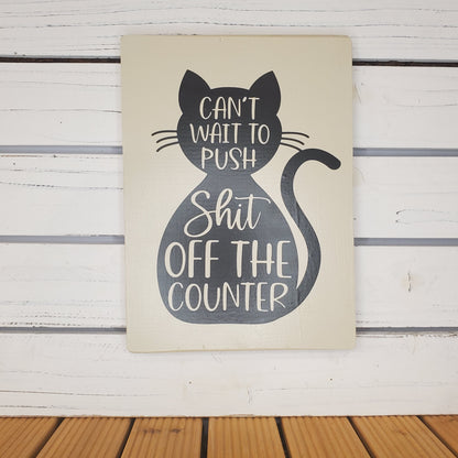 “Can’t Wait..." 8x10 White Wooden Sign