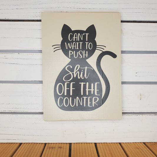 “Can’t Wait..." 8x10 White Wooden Sign