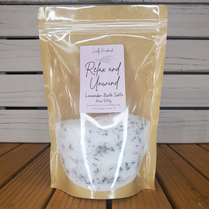 Relax and Unwind – Lavender Bath Salts (10oz)