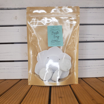 Breathe Easy – Eucalyptus Shower Steamers with Tray Bath Additives Locally Handmade Salem NH