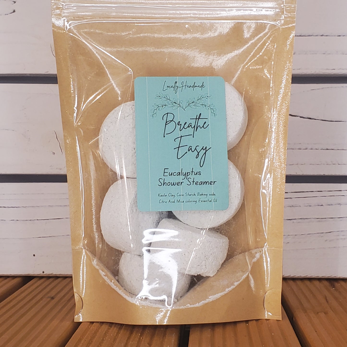 Breathe Easy – Eucalyptus Shower Steamers (6pk) Bath Additives Locally Handmade Salem NH