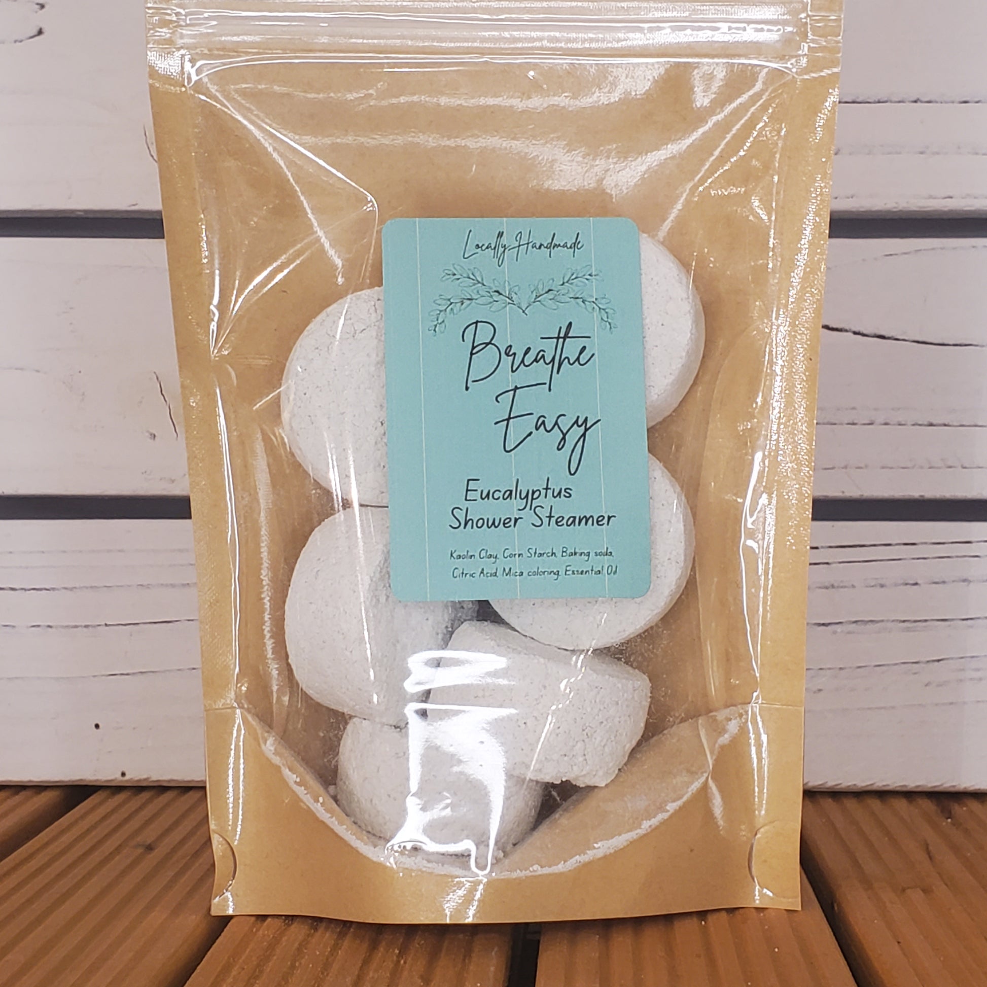 Breathe Easy – Eucalyptus Shower Steamers (6pk) Bath Additives Locally Handmade Salem NH