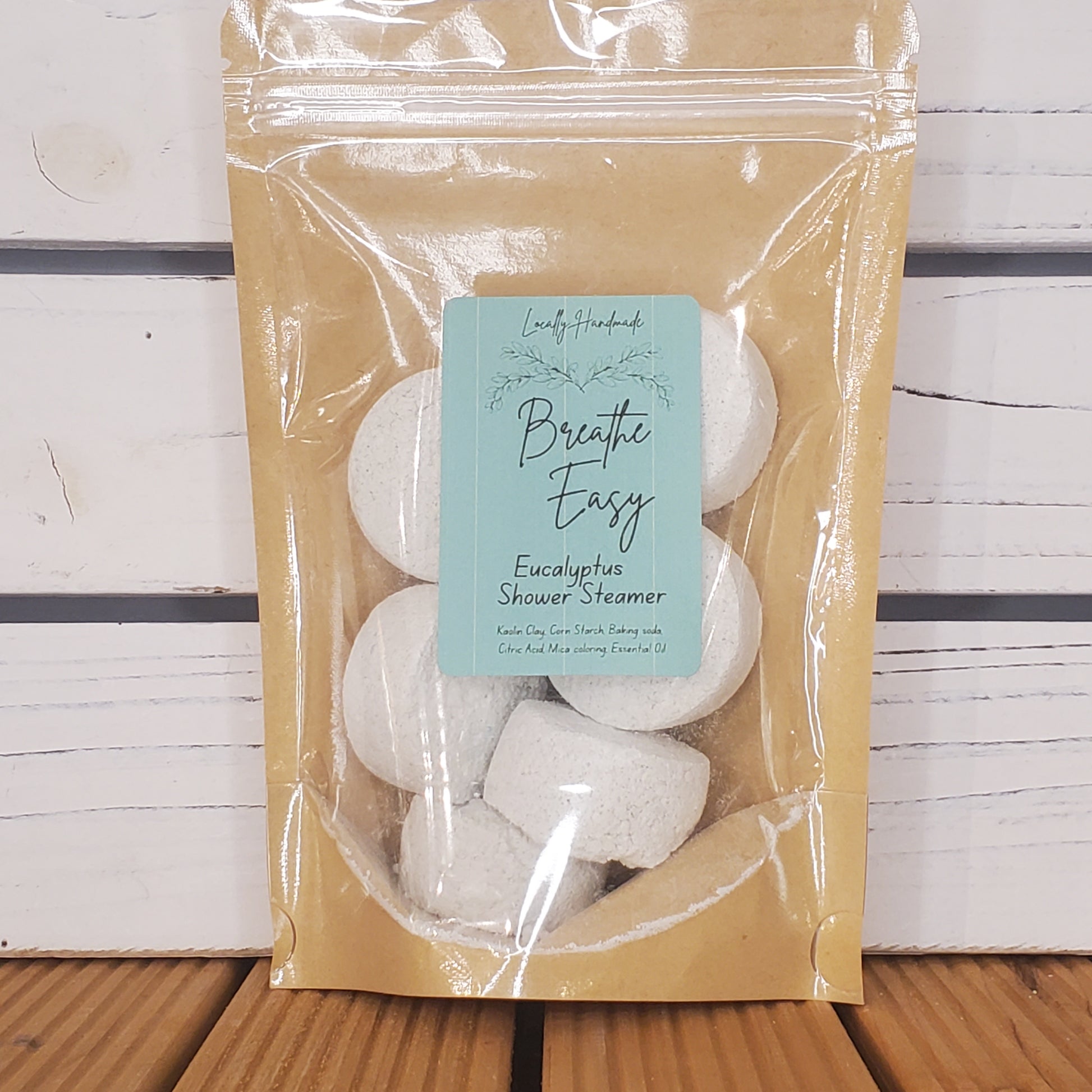 Breathe Easy – Eucalyptus Shower Steamers (6pk) Bath Additives Locally Handmade Salem NH