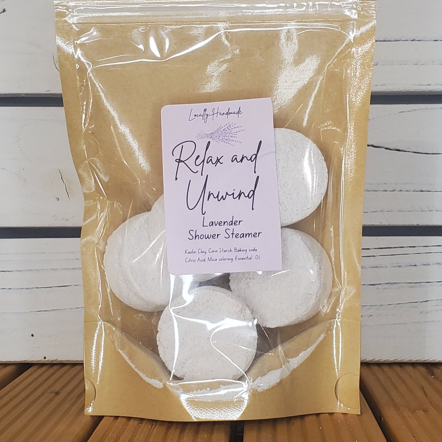 Relax and Unwind – Lavender Shower Steamers (6pk) Bath Additives Locally Handmade Salem NH
