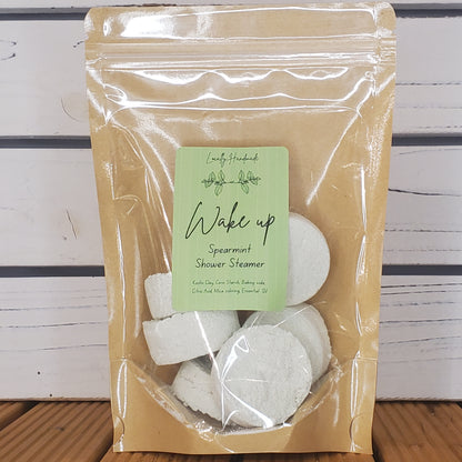 Wake Up – Spearmint Shower Steamers (6pk) Bath Additives Locally Handmade Salem NH