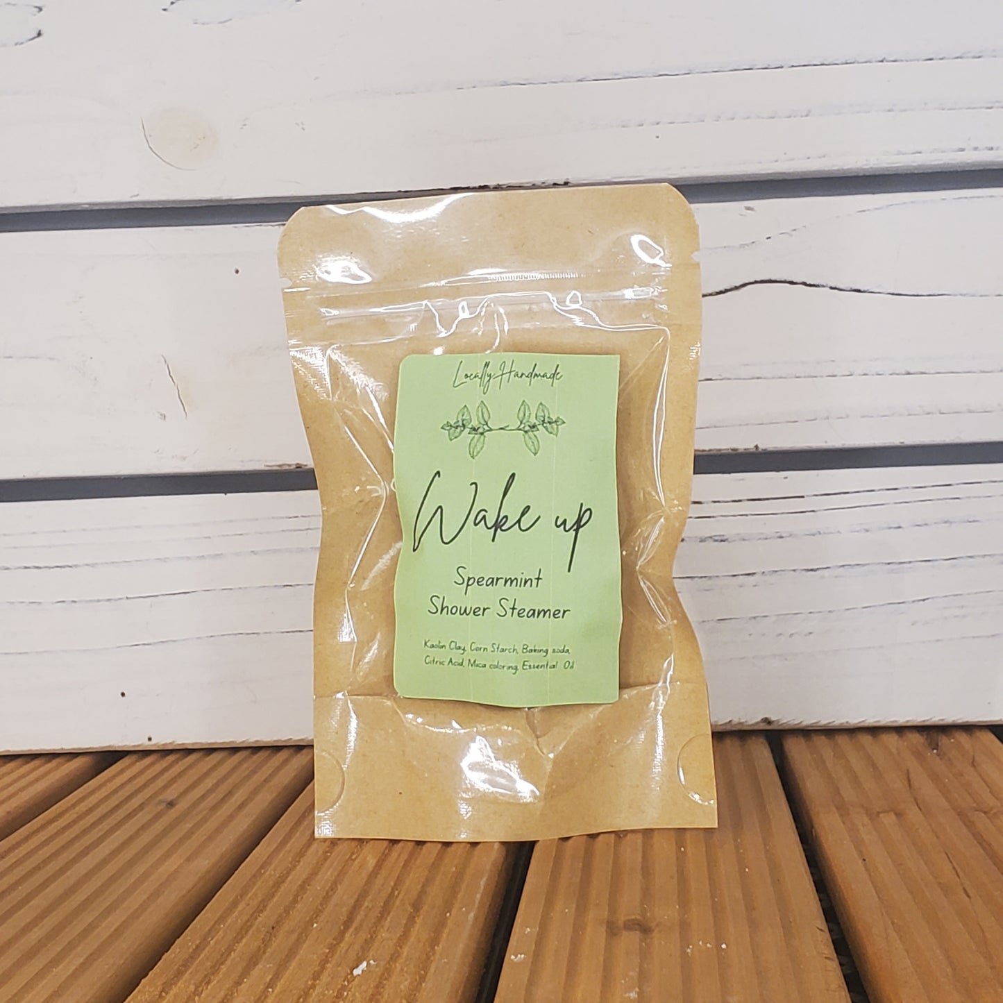 Wake Up – Spearmint Shower Steamer (1pk) Bath Additives Locally Handmade Salem NH