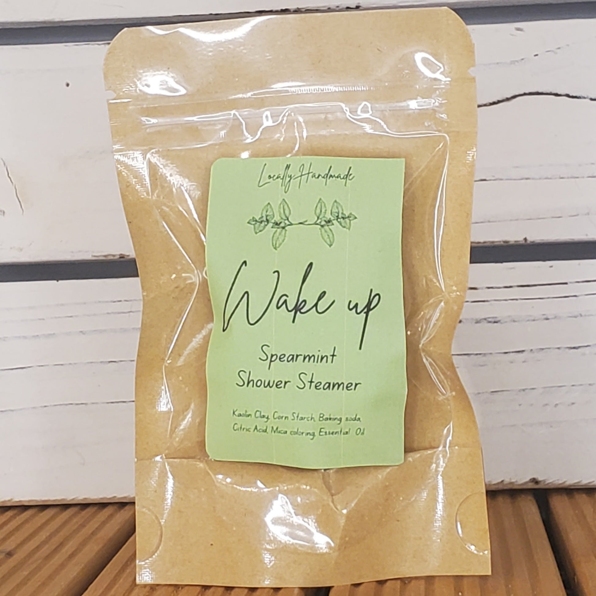 Wake Up – Spearmint Shower Steamer (1pk) Bath Additives Locally Handmade Salem NH