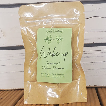 Wake Up – Spearmint Shower Steamer (1pk) Bath Additives Locally Handmade Salem NH