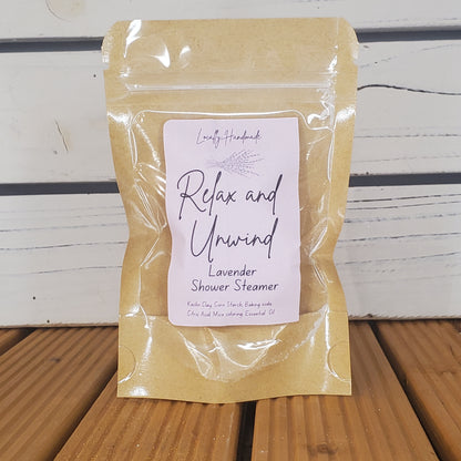 Relax and Unwind – Lavender Shower Steamer (1pk) Bath Additives Locally Handmade Salem NH