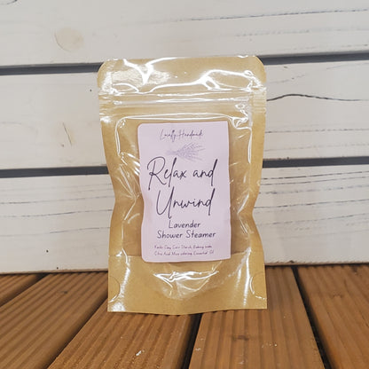 Relax and Unwind – Lavender Shower Steamer (1pk) Bath Additives Locally Handmade Salem NH