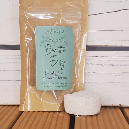 Breathe Easy – Eucalyptus Shower Steamer (1pk) Bath Additives Locally Handmade Salem NH